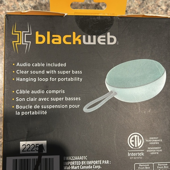 LOT OF 3 ! Blackweb Aqua Portable Fabric Speaker - Picture 4 of 4